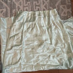 Aritzia Babaton Satin Maxi Skirt light mint green